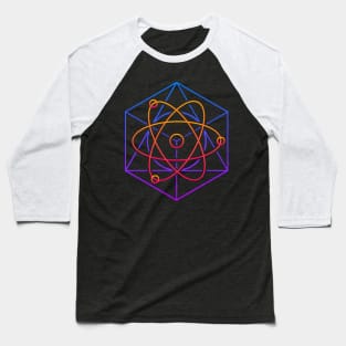 EDM Sacred Geometry – Atom Molecule Baseball T-Shirt